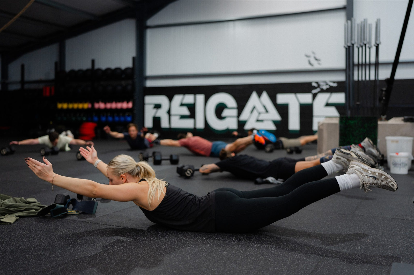 A coached class at CrossFit Reigate