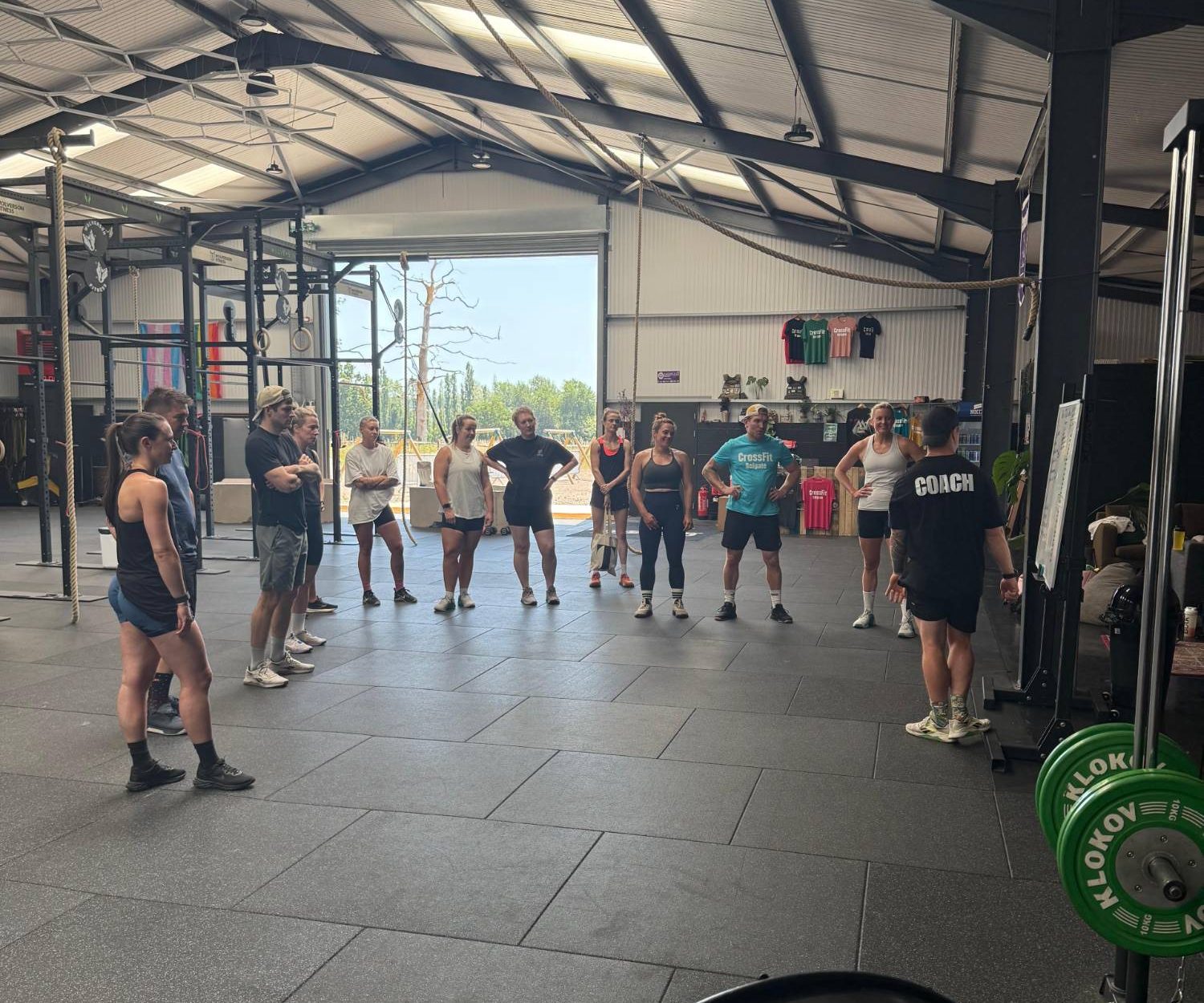 A coached class at CrossFit Reigate