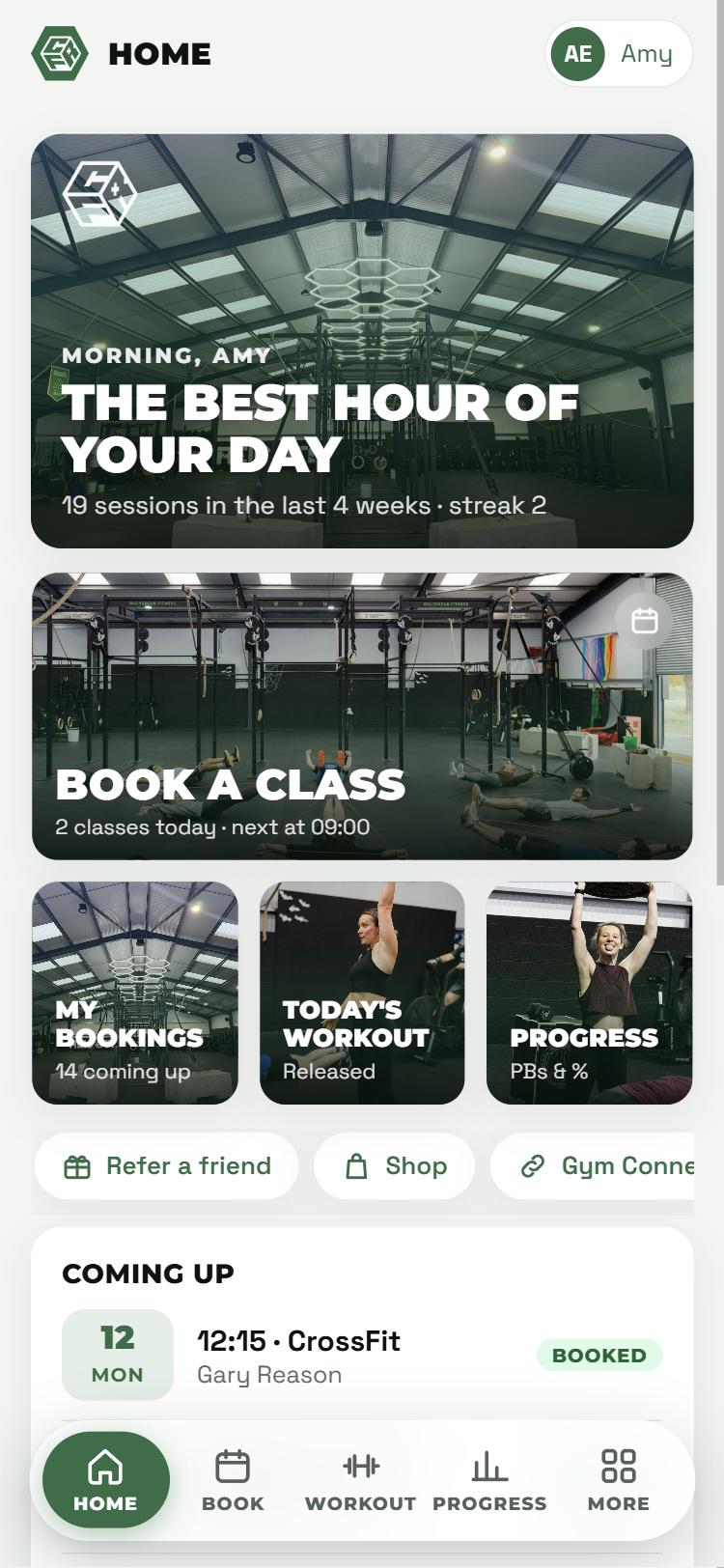 The GymOS member app